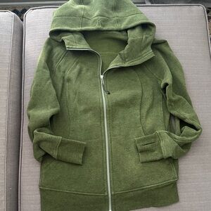 Lululemon Scuba Zip-Up Green Hoodie